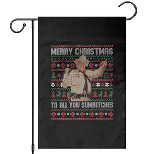 Merry Christmas To All You Sumbitches Garden Flag Funny Smokey Xmas Movie The Bandit TS11 Black Print Your Wear
