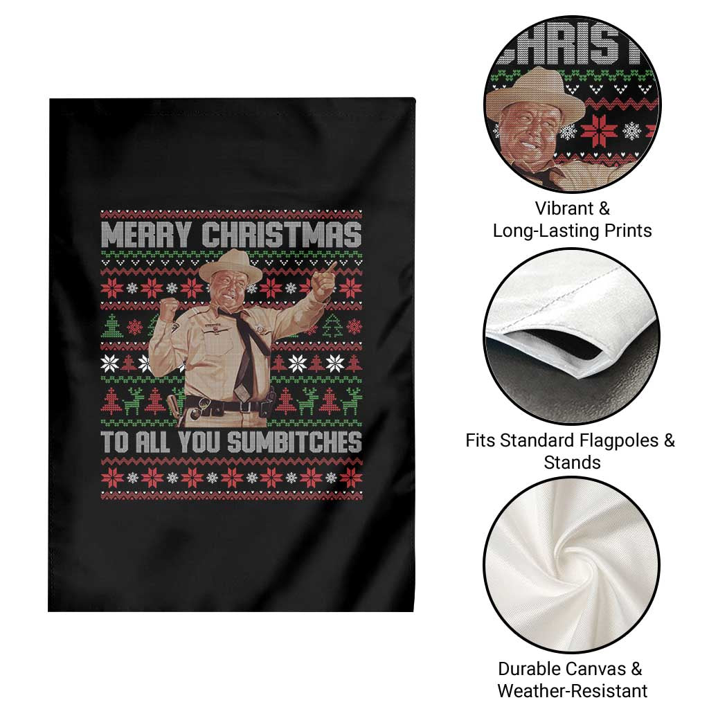 Merry Christmas To All You Sumbitches Garden Flag Funny Smokey Xmas Movie The Bandit TS11 Print Your Wear
