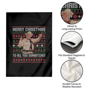Merry Christmas To All You Sumbitches Garden Flag Funny Smokey Xmas Movie The Bandit TS11 Print Your Wear