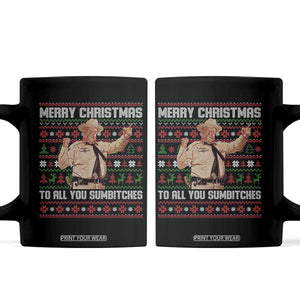 Merry Christmas To All You Sumbitches Coffee Mug Funny Smokey Xmas Movie The Bandit TS11 Black Print Your Wear