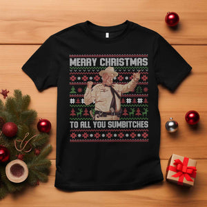 Merry Christmas To All You Sumbitches T Shirt Funny Smokey Xmas Movie The Bandit TS11 Black Print Your Wear
