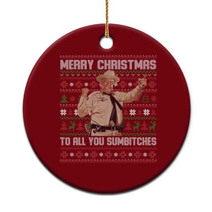 Merry Christmas To All You Sumbitches Ceramic Ornament Funny Smokey Xmas Movie The Bandit TS11 1pc Red Print Your Wear