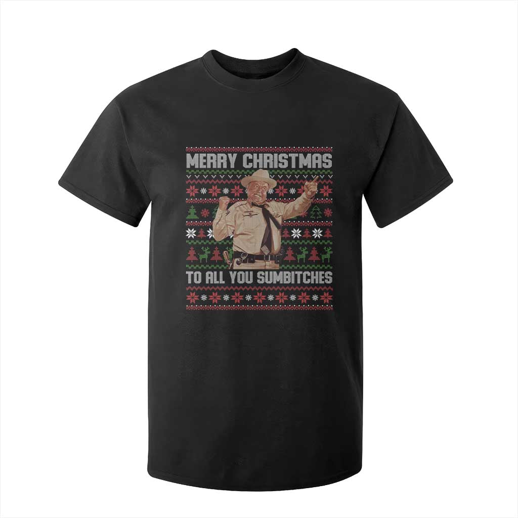 Merry Christmas To All You Sumbitches T Shirt For Kid Funny Smokey Xmas Movie The Bandit TS11 Black Print Your Wear