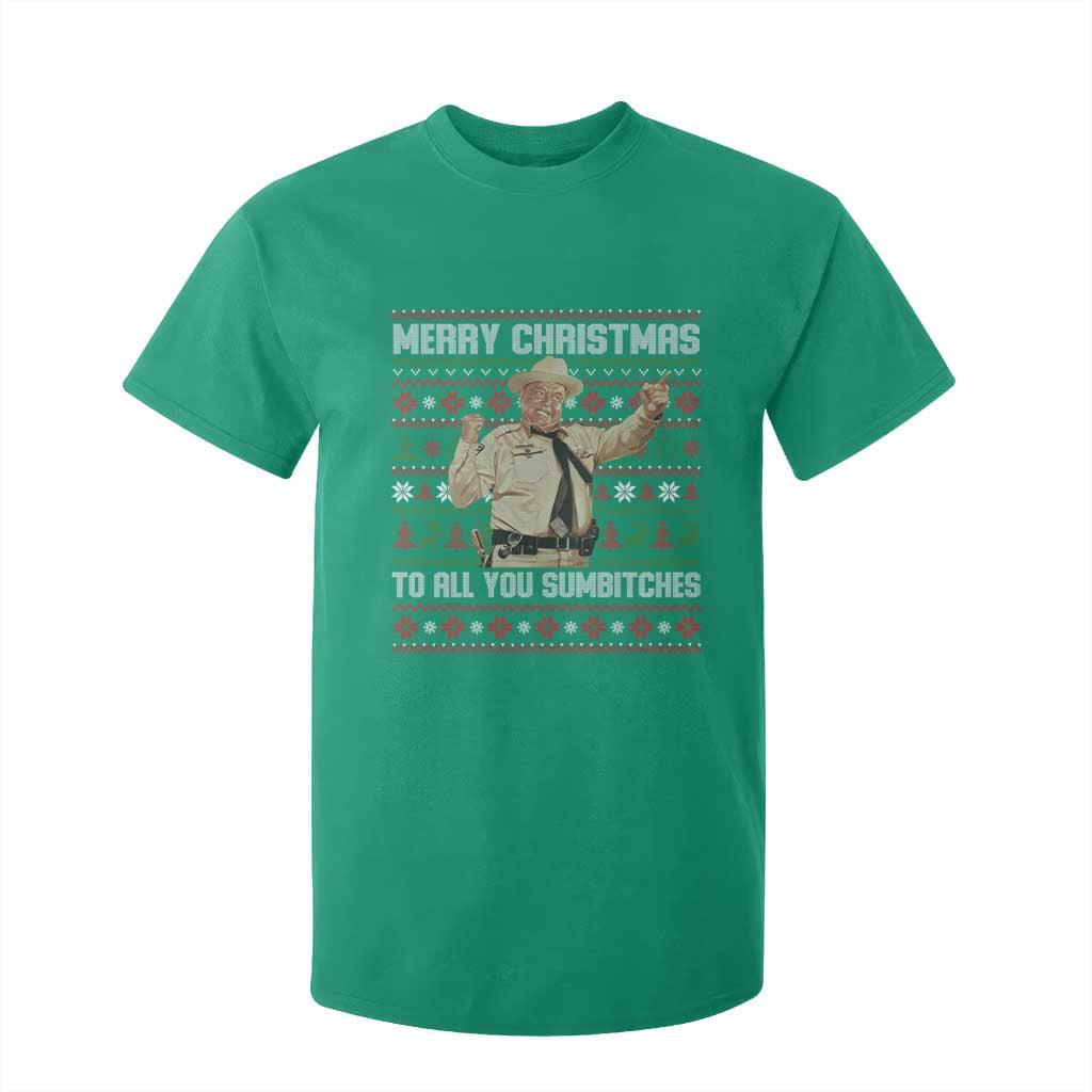 Merry Christmas To All You Sumbitches T Shirt For Kid Funny Smokey Xmas Movie The Bandit TS11 Irish Green Print Your Wear