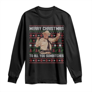 Merry Christmas To All You Sumbitches Long Sleeve Shirt Funny Smokey Xmas Movie The Bandit TS11 Black Print Your Wear