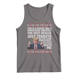 Funny Trump Christmas Tank Top This Is A Really Great Christmas Sweater The Best Really Just Terrific - Print Your Wear