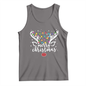 Funny Subtle Trump Xmas Hidden Message Merry Christmas Reindeer Tank Top - Print Your Wear