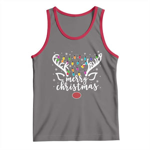 Funny Subtle Trump Xmas Hidden Message Merry Christmas Reindeer Tank Top - Print Your Wear