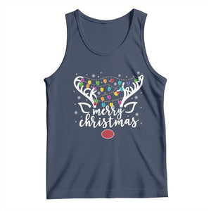 Funny Subtle Trump Xmas Hidden Message Merry Christmas Reindeer Tank Top - Print Your Wear