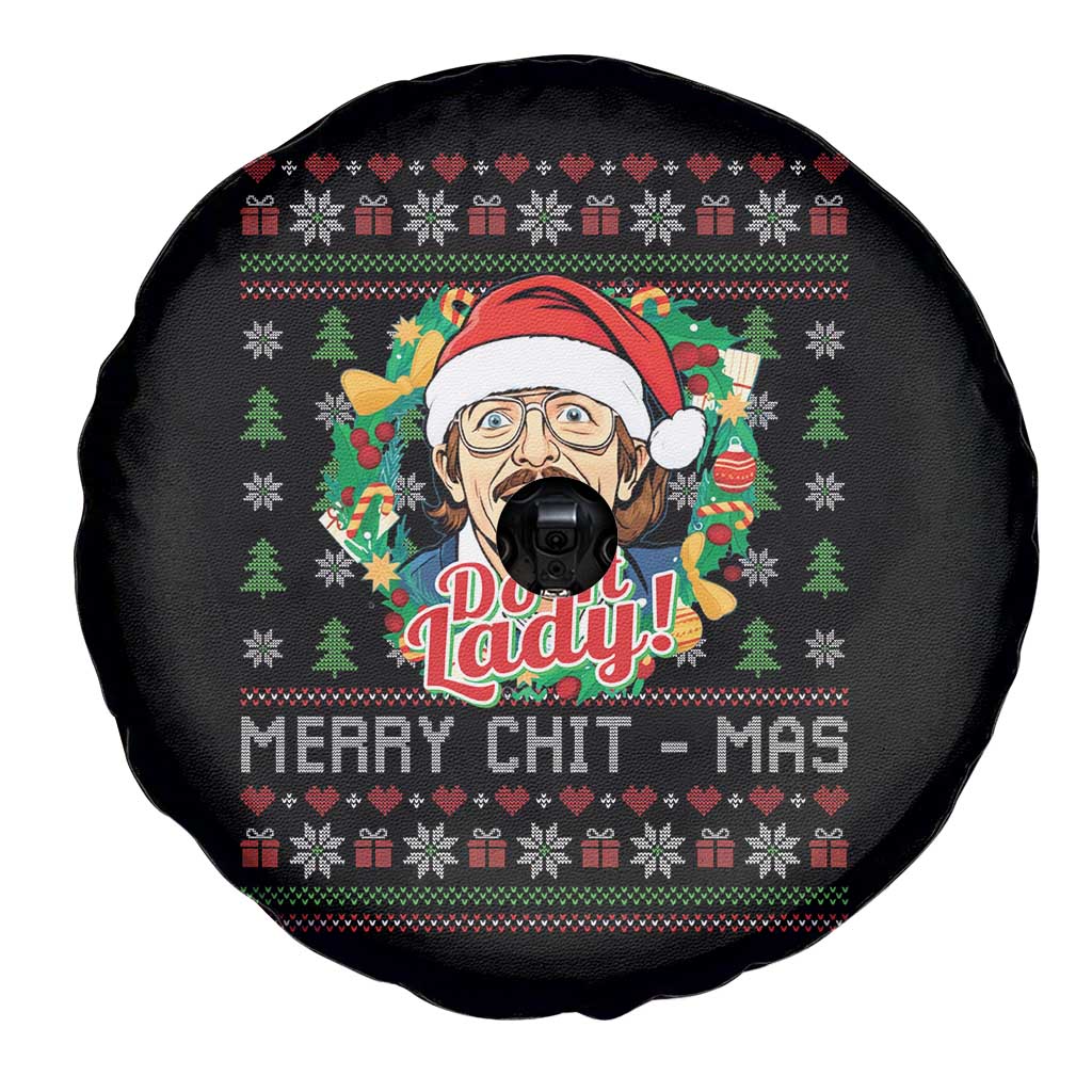 Funny Chit Christmas Spare Tire Cover Merry Chit Mas Do It Lady Xmas Wreath TS11 Print Your Wear