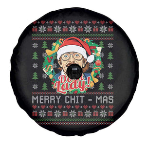 Funny Chit Christmas Spare Tire Cover Merry Chit Mas Do It Lady Xmas Wreath TS11 Print Your Wear