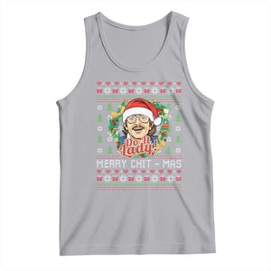 Funny Chit Christmas Tank Top Merry Chit Mas Do It Lady Xmas Wreath TS11 Athletic Heather Print Your Wear