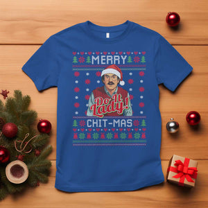 Funny Chit Christmas T Shirt Merry Chit Mas Do It Lady Ugly Xmas TS11 Royal Blue Print Your Wear
