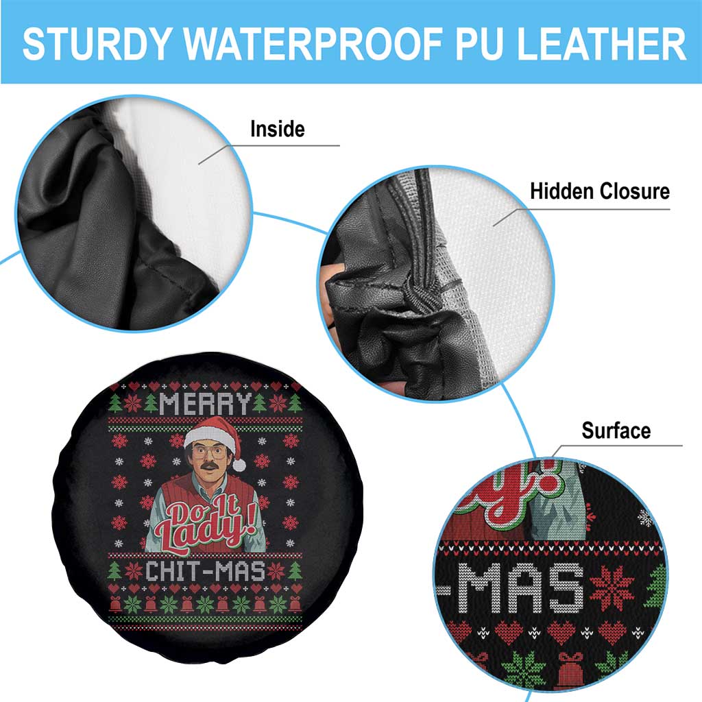 Funny Chit Christmas Spare Tire Cover Merry Chit Mas Do It Lady Ugly Xmas TS11 Print Your Wear