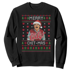 Funny Chit Christmas Sweatshirt Merry Chit Mas Do It Lady Ugly Xmas TS11 Black Print Your Wear