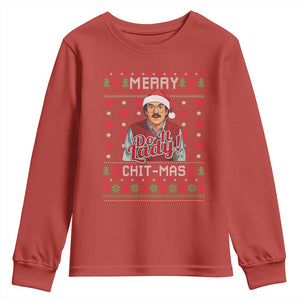 Funny Chit Christmas Youth Sweatshirt Merry Chit Mas Do It Lady Ugly Xmas TS11 Red Print Your Wear