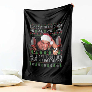 Funny Nakatomi Plaza Christmas Throw Blanket Come Out To The Coast John Xmas 80's Die Movie TS11 Print Your Wear