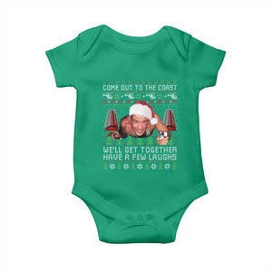 Funny Nakatomi Plaza Christmas Baby Onesie Come Out To The Coast John Xmas 80's Die Movie TS11 Irish Green Print Your Wear