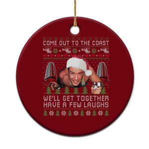 Funny Nakatomi Plaza Christmas Ceramic Ornament Come Out To The Coast John Xmas 80's Die Movie TS11 1pc Red Print Your Wear
