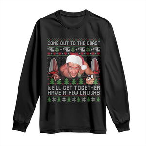Funny Nakatomi Plaza Christmas Long Sleeve Shirt Come Out To The Coast John Xmas 80's Die Movie TS11 Black Print Your Wear