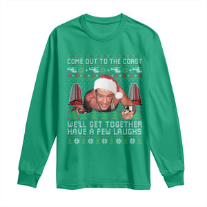 Funny Nakatomi Plaza Christmas Long Sleeve Shirt Come Out To The Coast John Xmas 80's Die Movie TS11 Irish Green Print Your Wear