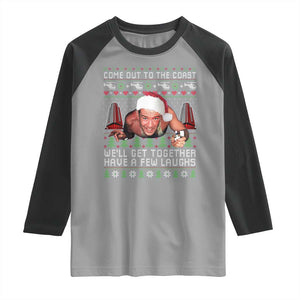 Funny Nakatomi Plaza Christmas Raglan Shirt Come Out To The Coast John Xmas 80's Die Movie TS11 Sport Gray Black Print Your Wear