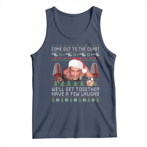 Funny Nakatomi Plaza Christmas Tank Top Come Out To The Coast John Xmas 80's Die Movie TS11 Navy Print Your Wear