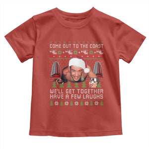 Funny Nakatomi Plaza Christmas Toddler T Shirt Come Out To The Coast John Xmas 80's Die Movie TS11 Red Print Your Wear
