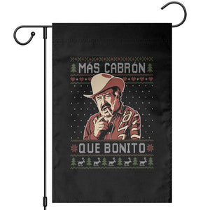 Funny Julian Garza Christmas Garden Flag Mas Cabron Que Bonito Cowboy Holiday Mexican Xmas TS11 Black Print Your Wear