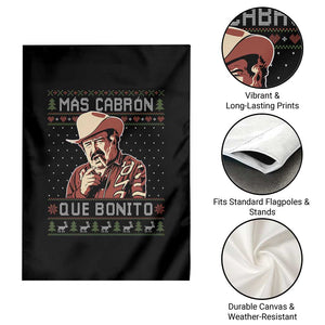 Funny Julian Garza Christmas Garden Flag Mas Cabron Que Bonito Cowboy Holiday Mexican Xmas TS11 Print Your Wear