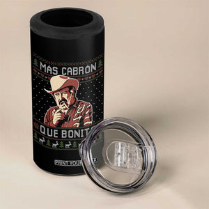 Funny Julian Garza Christmas 4 in 1 Can Cooler Tumbler Mas Cabron Que Bonito Cowboy Holiday Mexican Xmas TS11 Print Your Wear