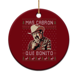 Funny Julian Garza Christmas Ceramic Ornament Mas Cabron Que Bonito Cowboy Holiday Mexican Xmas TS11 1pc Red Print Your Wear