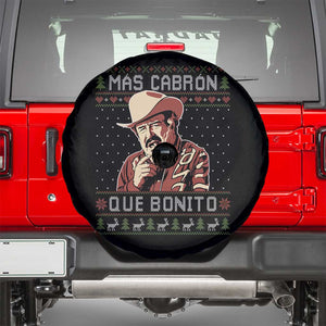 Funny Julian Garza Christmas Spare Tire Cover Mas Cabron Que Bonito Cowboy Holiday Mexican Xmas TS11 Black Print Your Wear