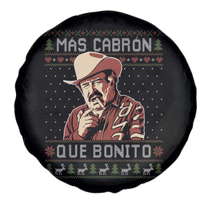 Funny Julian Garza Christmas Spare Tire Cover Mas Cabron Que Bonito Cowboy Holiday Mexican Xmas TS11 Print Your Wear