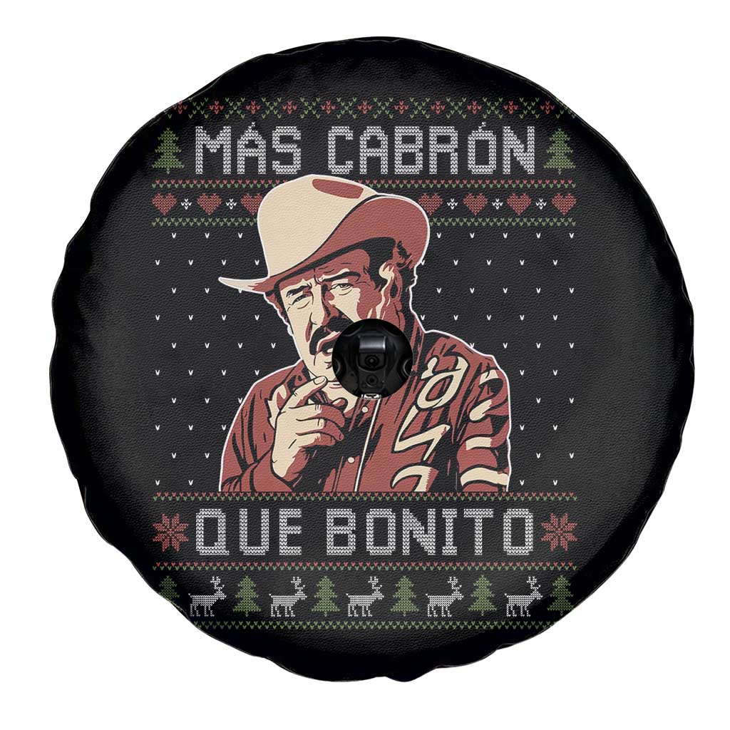 Funny Julian Garza Christmas Spare Tire Cover Mas Cabron Que Bonito Cowboy Holiday Mexican Xmas TS11 Print Your Wear