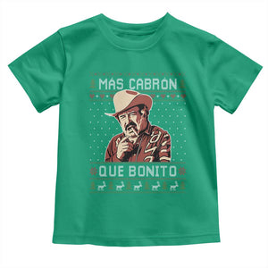 Funny Julian Garza Christmas Toddler T Shirt Mas Cabron Que Bonito Cowboy Holiday Mexican Xmas TS11 Irish Green Print Your Wear