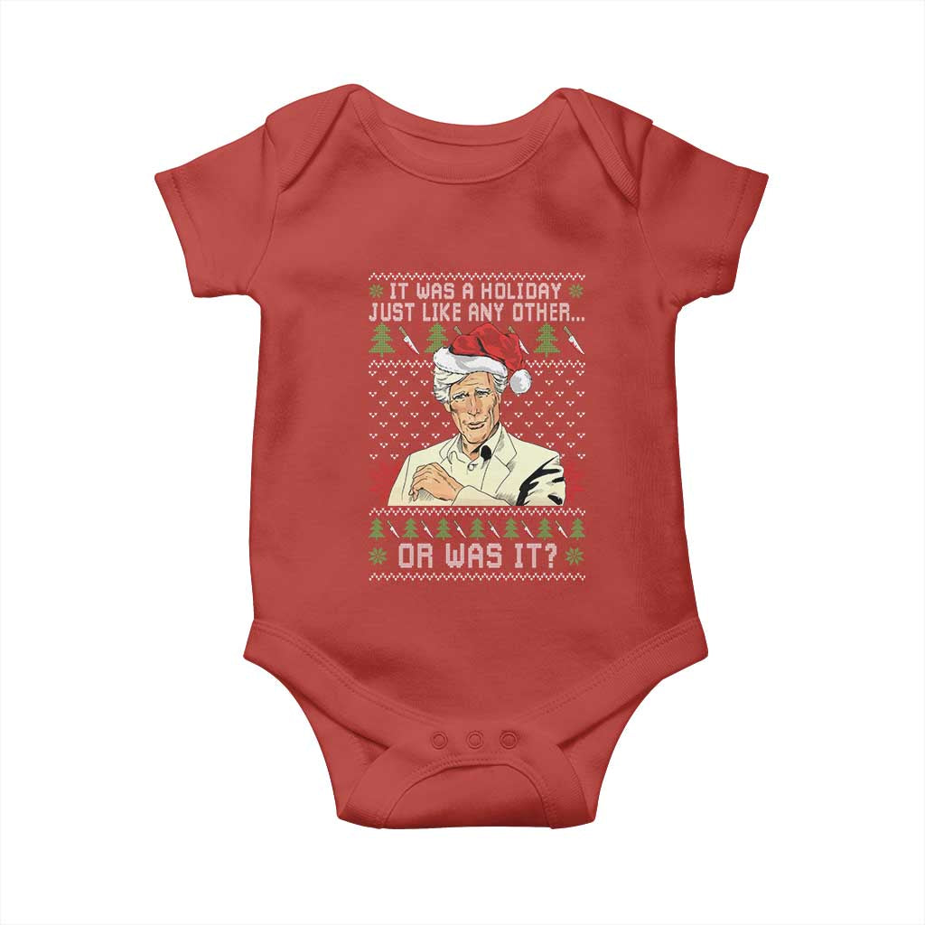 True Crime Christmas Keith Baby Onesie Funny It Was A Holiday Just Like Any Other Or Was It TS11 Red Print Your Wear