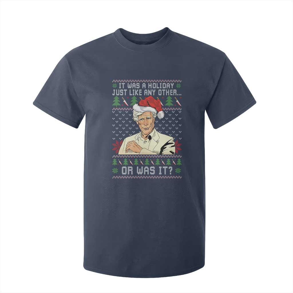 True Crime Christmas Keith T Shirt For Kid Funny It Was A Holiday Just Like Any Other Or Was It TS11 Navy Print Your Wear