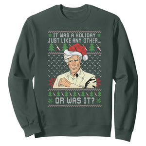 True Crime Christmas Keith Sweatshirt Funny It Was A Holiday Just Like Any Other Or Was It TS11 Dark Forest Green Print Your Wear