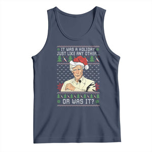True Crime Christmas Keith Tank Top Funny It Was A Holiday Just Like Any Other Or Was It TS11 Navy Print Your Wear
