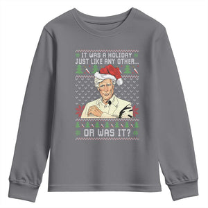 True Crime Christmas Keith Youth Sweatshirt Funny It Was A Holiday Just Like Any Other Or Was It TS11 Charcoal Print Your Wear