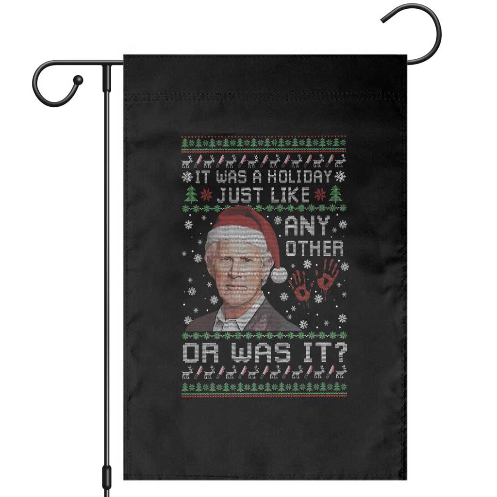 True Crime Christmas Keith Garden Flag Funny It Was A Holiday Just Like Any Other Or Was It Bloody Hand TS11 Black Print Your Wear