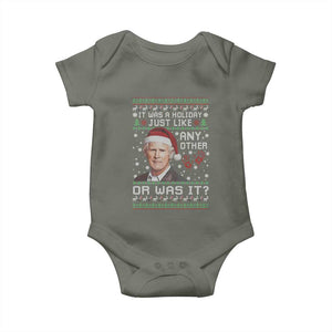 True Crime Christmas Keith Baby Onesie Funny It Was A Holiday Just Like Any Other Or Was It Bloody Hand TS11 Military Green Print Your Wear