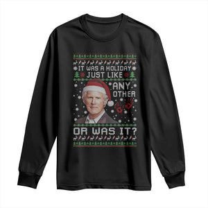 True Crime Christmas Keith Long Sleeve Shirt Funny It Was A Holiday Just Like Any Other Or Was It Bloody Hand TS11 Black Print Your Wear