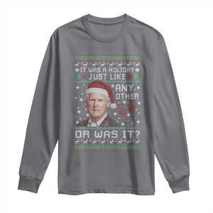 True Crime Christmas Keith Long Sleeve Shirt Funny It Was A Holiday Just Like Any Other Or Was It Bloody Hand TS11 Charcoal Print Your Wear
