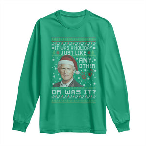 True Crime Christmas Keith Long Sleeve Shirt Funny It Was A Holiday Just Like Any Other Or Was It Bloody Hand TS11 Irish Green Print Your Wear