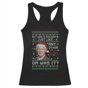 True Crime Christmas Keith Racerback Tank Top Funny It Was A Holiday Just Like Any Other Or Was It Bloody Hand - Print Your Wear