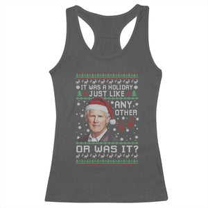 True Crime Christmas Keith Racerback Tank Top Funny It Was A Holiday Just Like Any Other Or Was It Bloody Hand TS11 Dark Heather Print Your Wear