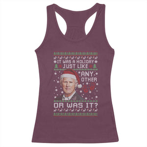 True Crime Christmas Keith Racerback Tank Top Funny It Was A Holiday Just Like Any Other Or Was It Bloody Hand TS11 Maroon Print Your Wear
