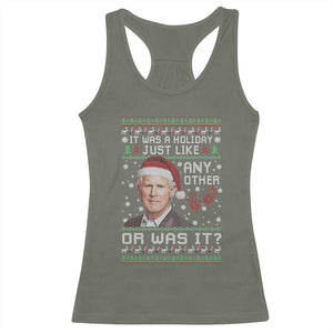 True Crime Christmas Keith Racerback Tank Top Funny It Was A Holiday Just Like Any Other Or Was It Bloody Hand TS11 Military Green Print Your Wear